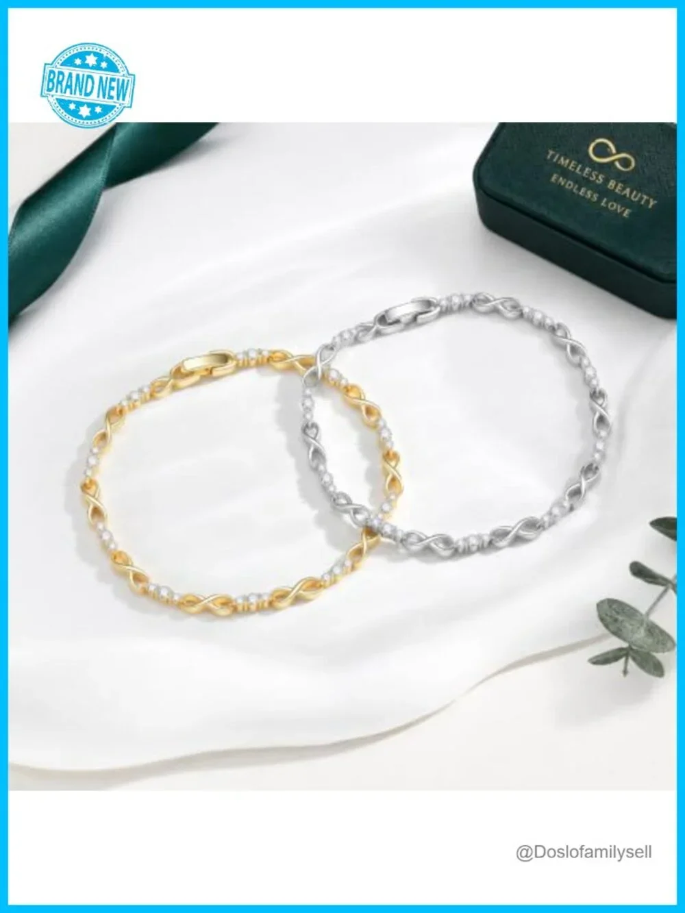 14K Gold Plated Heart Cubic Zirconia Tennis Bracelet, Dainty Adjustable